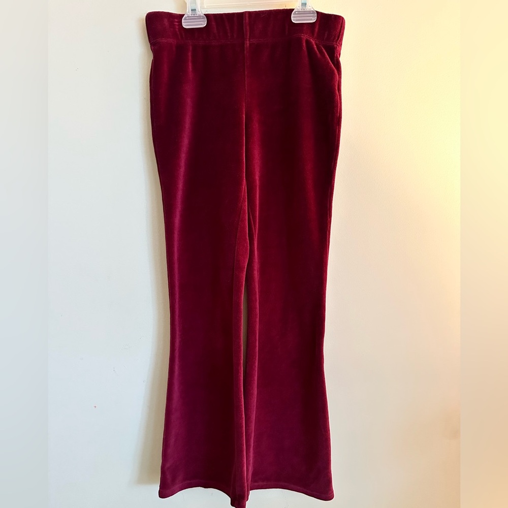 Girls’ Cat & Jack Burgundy Velour Pants